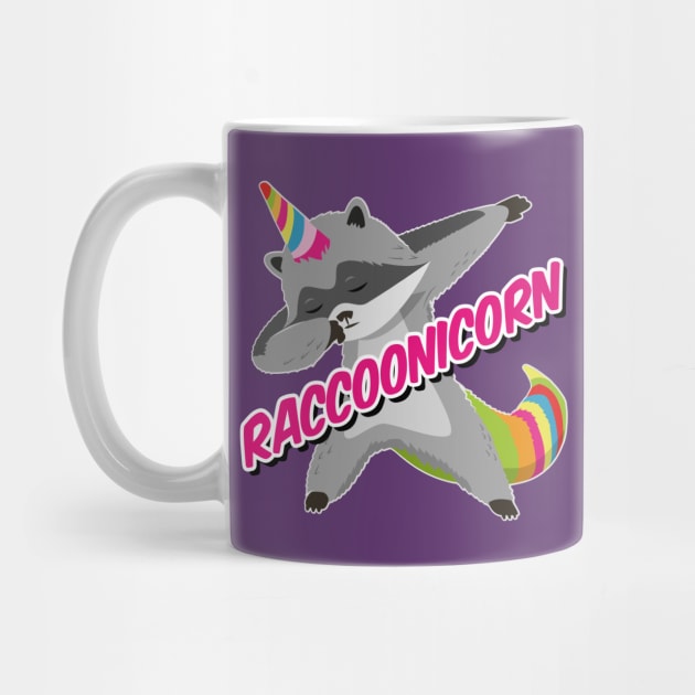 Raccoonicorn Unicorn Raccoon Dabbing by propellerhead